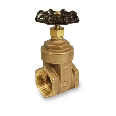 Everflow 207T012 1/2 IPS Brass Gate Valve Full Port Heavy Duty For Non-Potable Water Use