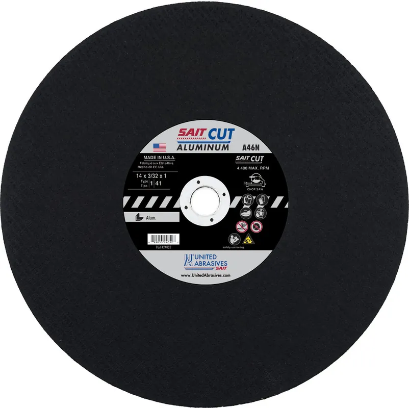 United Abrasives SAIT 24052 Nonferrous Cutoff Wheel 14X3/32 1