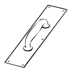 DON-JO MFG INC 7110-628 Door Pull Plate ANSI J405 16 Length x 4 Width Replacement MPN