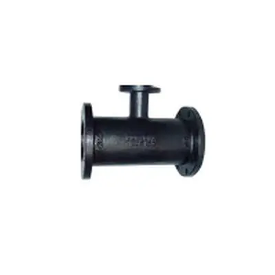 Everflow FGRT0302B 3 x 2 Class 125 Flanged Reducing Tee Black