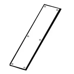 DON-JO MFG INC 72-630 Door Push Plate, #6 x 5/8 OH Sheet Metal Screw, 4-Beveled Edge, ANSI J301, 6 Width x 16 Height, Replacement MPN