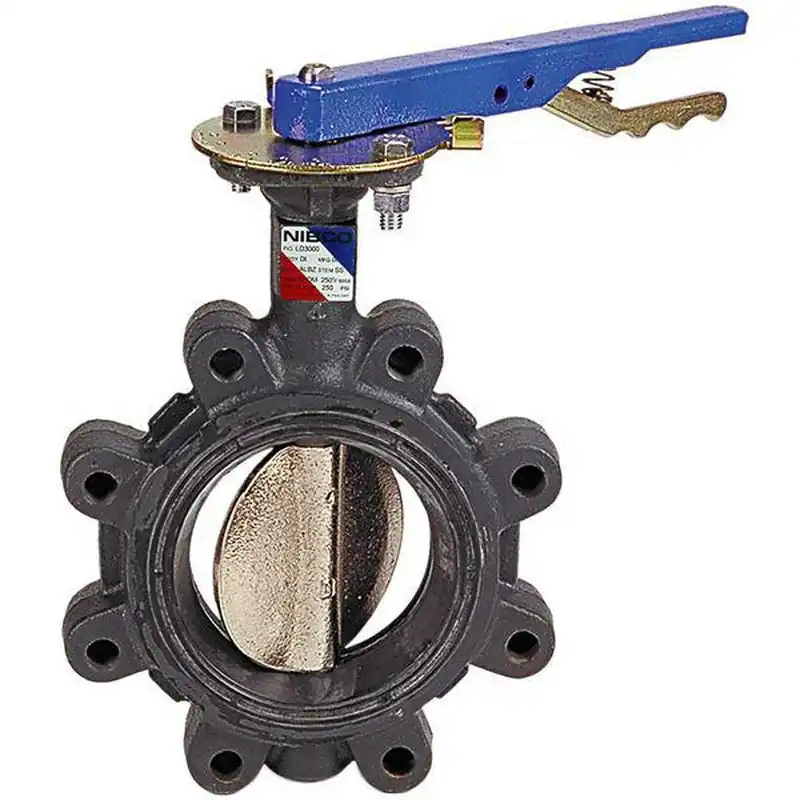 NIBCO NLG150K LD-2100 Series 6 in Ductile Iron Buna-N Locking Lever Handle Butterfly Valve