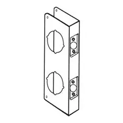 DON-JO MFG INC 256-PB-CW Door Lock Wrap Around Plate 4 Width x 12 Height Replacement MPN