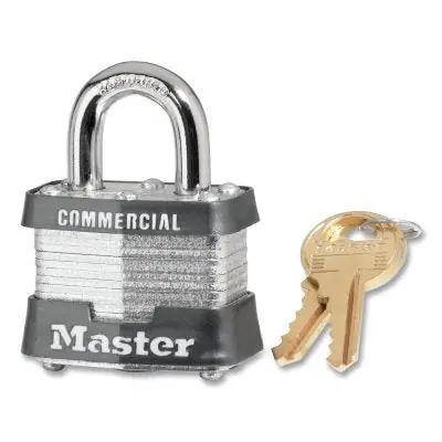 Master Lock 3KA3447 Tumbler Padlock, Keyed Alike, 1-9/16 Width, 3447 Key