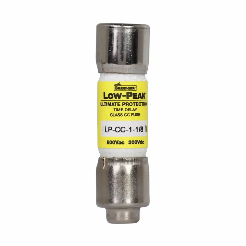 Bussmann LP-CC-1-1/8 Current Limiting Time Delay Fuse 1.125 A 600 VAC/300 VDC