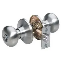 Master Lock BC0115KA4S Door Lock Keyed Alike Biscuit Knob Adjustable Backset Satin Nickel SC1 Cylinder
