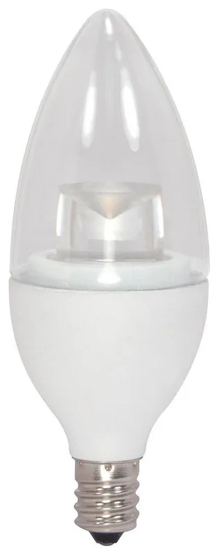 SATCO S8950 2.8W Torpedo Dimmable LED Light Bulb with Candelabra Base