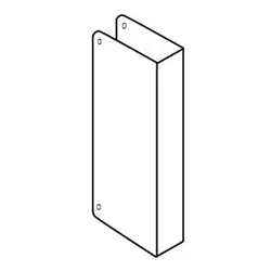 DON-JO MFG INC 90-S-CW Door Lock Wrap Around Plate, Blank, 5 Width x 12 Height, 1-3/4 Door, 22 Gauge, Stainless Steel, With Trim Screw
