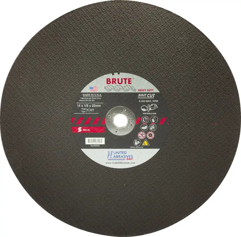 United Abrasives SAIT 23422 12 x 1/8 20mm Gas Metal Cut-Off Wheel