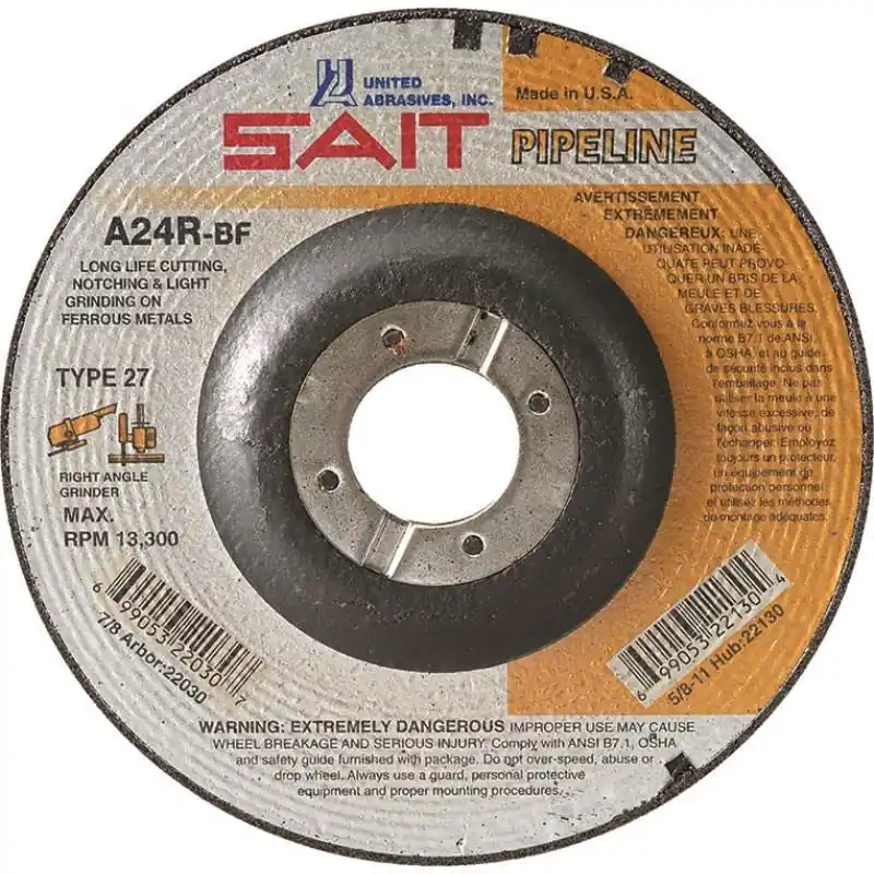 United Abrasives Sait 22030 Metal Pipeline Cut-Off Wheel
