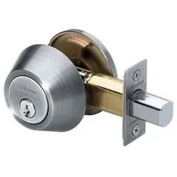 Master Lock DSO0615 Door Deadbolt Single Cylinder Residential Satin Nickel
