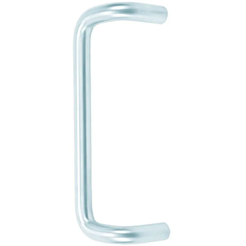 DON-JO MFG INC 1160-628 Door Pull, 90 Degree Offset, ANSI J402, 1 Diameter x 10 Length, 9 Center to Center, 3-1/2 Projection, 2-1/2 Clearance, Satin Aluminum