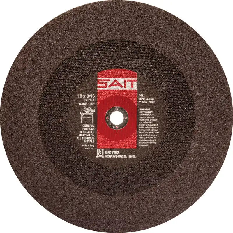 United Abrasives SAIT 24092 20 x 3/16 1 A36R Metal Cut-Off Wheel
