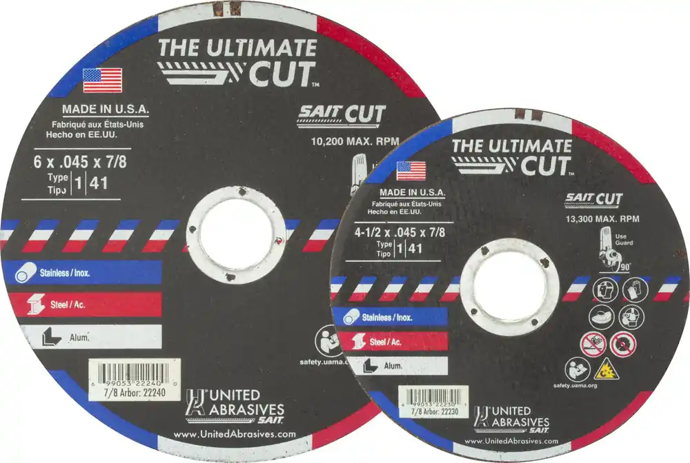 United Abrasives SAIT 22240 6X.045 7/8 Type 1 Ultimate Cutting Wheel