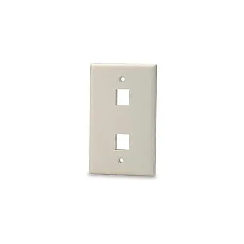 Signamax SKF-2-WH 2-Port Single-Gang Keystone Faceplate, White