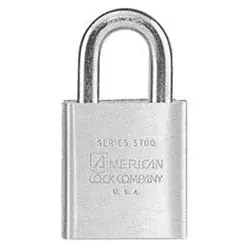 American lock A3700WO Padlock, Different Keyed, Compatible, 2 Width x 3/4 Thickness, Solid Brass Body, With 3/8 Diameter x 1-1/8 Clearance Boron Alloy Shackle, Without Cylinder
