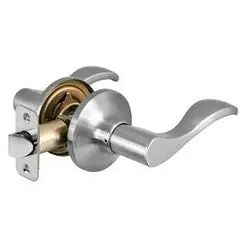 Master Lock WL0415BOX Door Lock, Keyed Different, Wave Lever, 6-Way Adjustable Backset, Satin Nickel