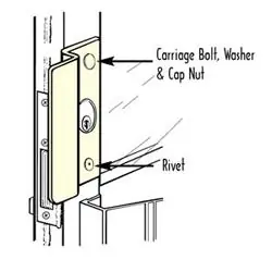 DON-JO MFG INC OLP-2650-SL Latch Protector 12 Gauge Steel 2-5/8 x 6-1/2