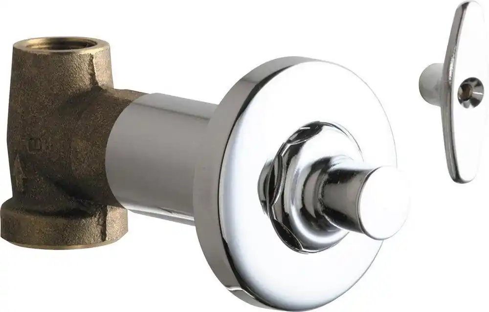 Chicago Faucets 1771-ABCP 1/2 in FNPT T-handle Straight Supply Stop Valve