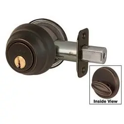 Master Lock DSH0612PKA4S Door Deadbolt, SC1 Single Cylinder, Keyed Alike, Adjustable Latch, Aged Bronze