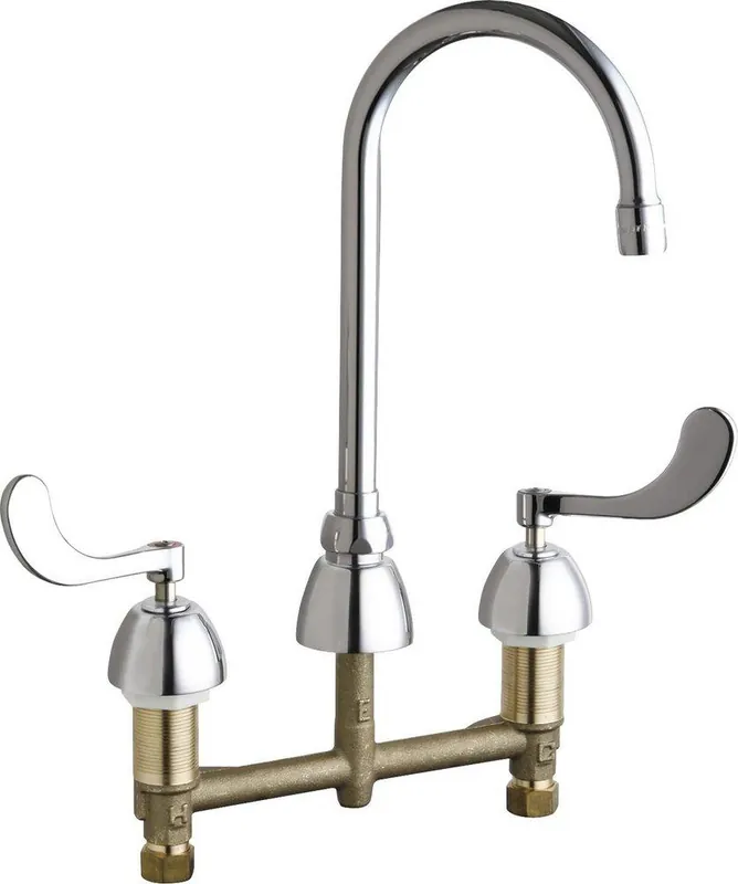 Chicago Faucet 201-AGN2AE3-317AB Kitchen Sink Faucet W/O Spray