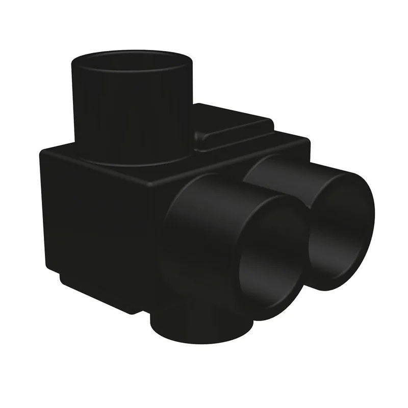 Burndy 1PLO2502 UV Black Plastisol Covered Al Distribution Connectors, Offset Entry, 2 Ports, #10 AWG- 250 Kcmil, 600 V, 5/16 Hex