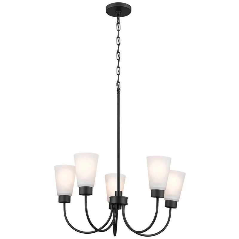 Kichler 52443BK The Erma 24 5 Light Chandelier