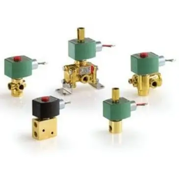 ASCO EF8320G182 Solenoid Valve 8320 3-Way Brass 1/4 Inch NPT Normally Closed 120 Alternating Current NBR