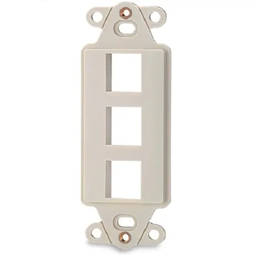 Signamax DA-3-WH 3-Port Decora Style Keystone Adapter, White