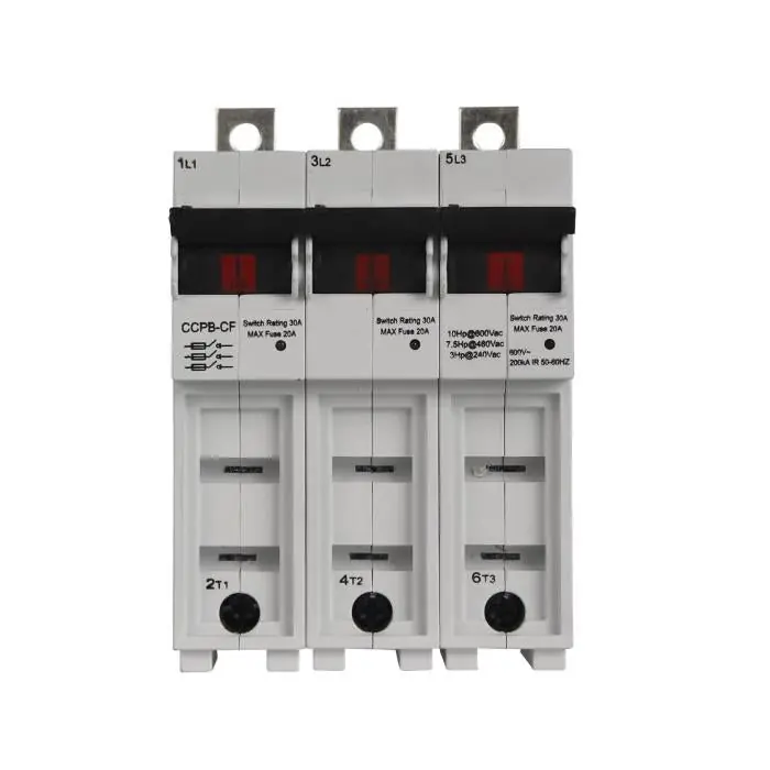 Bussmann CCPB-3-30CF Compact Circuit Protector Base 600 VAC 30 A Class CF Fuse