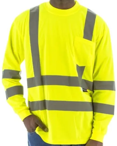 Majestic Glove 75-5355/X1 LNGSLV HVYLW BIRDEYE DBL STRP CLASS 3 X1