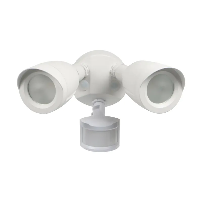 Satco 65/717 LED Security Light with Motion Sensor Dual Head White