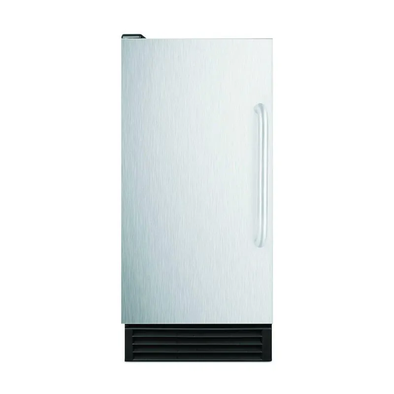 Summit Appliance BIM44GADA 32-19/50 in. 25 lb Ice Maker in Stainless Steel/Black