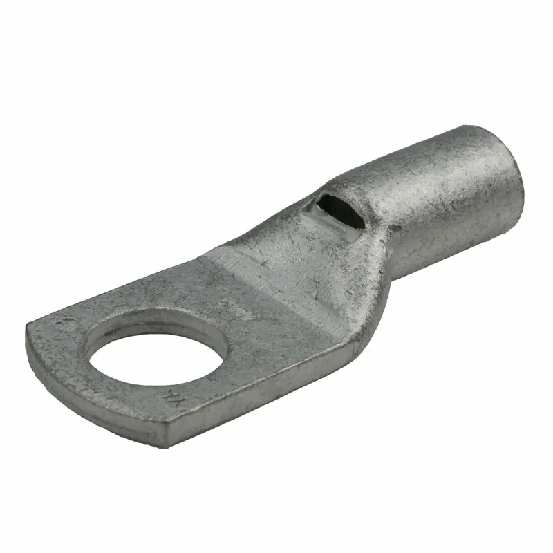 BURNDY YAV26L2 Copper Compression Lug, Heavy Duty, Ring Tongue, 1 Hole w/ Inspection Window, AN 2/0 Flex, 5/16 Stud, Short Barrel