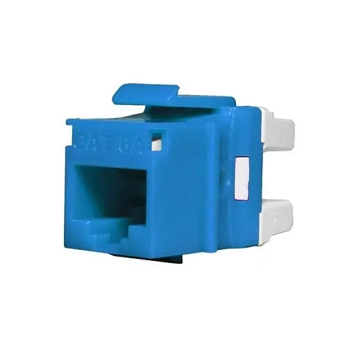 Signamax KJ458MT-C6AC-BU MT-Series CAT6 Keystone Jack, T568A/B Wiring, Blue