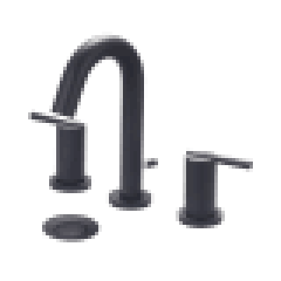Pioneer L-7422-MB i2v 8 in. Widespread 2-Handle Bathroom Faucet with Brass Pop Up in Matte Black