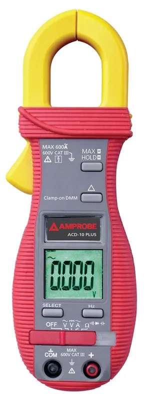 Amprobe ACD-10-PLUS Fluke Electronics 600 VAC/VDC 600 Amp AC Clamp-On Multimeter