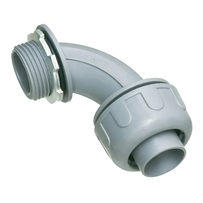 Arlington NMLT9010C Non-metallic Liquid-tight 90 Degree 1 Inch Connector Type B Conduit