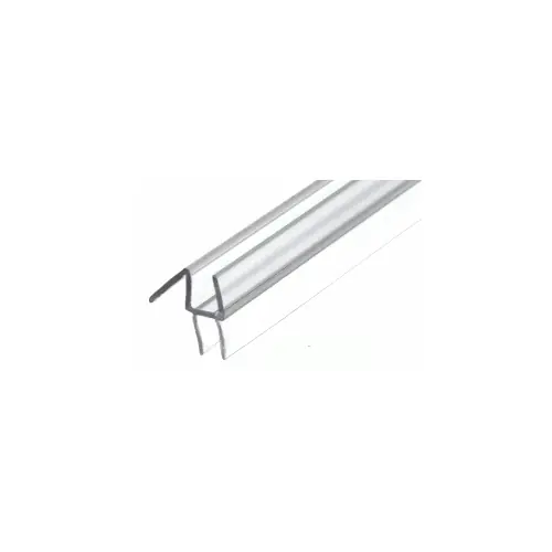 CRL P990WS Clear Co-Extruded Bottom Wipe with Drip Rail for 3/8 Glass - 95 Stock Length