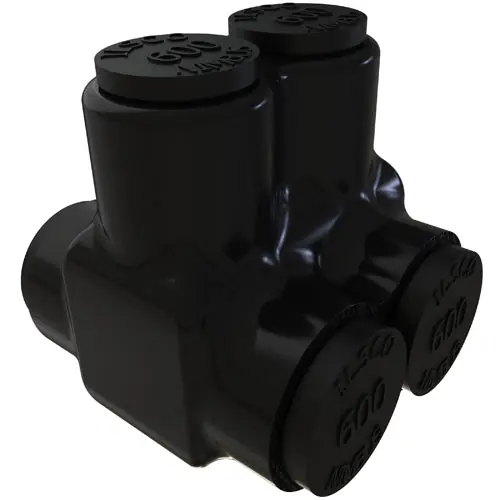 ECM Industries PBTD-2-500 ILSCO AL MECH(2)600MCM-4 INS DUAL ENTRY W UL