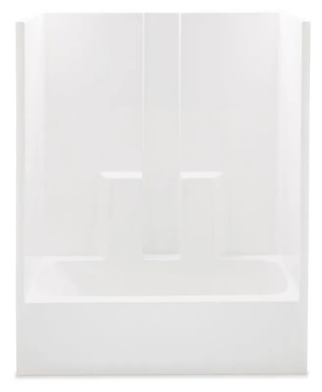 Aquatic 260330ML-WH Everyday 60 in. x 31-1/4 in. Tub & Shower Unit in White with Left Drain