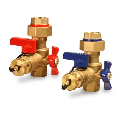 Everflow FTGV-ISO1-T-KIT-LF Hot & Cold Tankless Water Heater Isolation Valve Lead Free