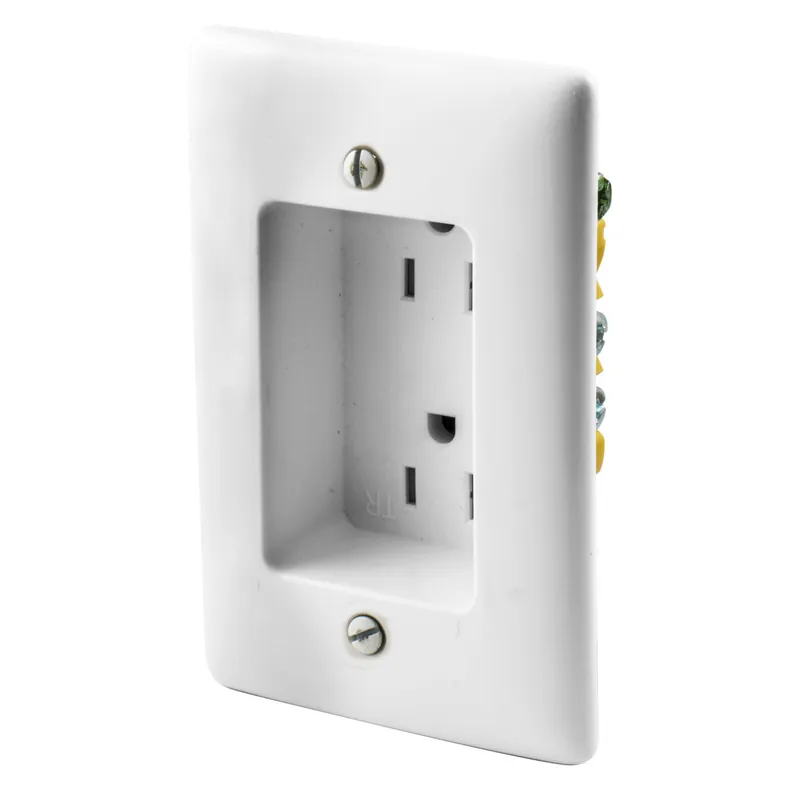 Hubbell Wiring Device-Kellems RR1510W Recessed Tamper Resistant Duplex Receptacle 15 Amp 125 Volt