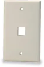 Signamax SKF-1-GY 1-Port Single Gang Keystone Faceplate w/o Labeling Gray