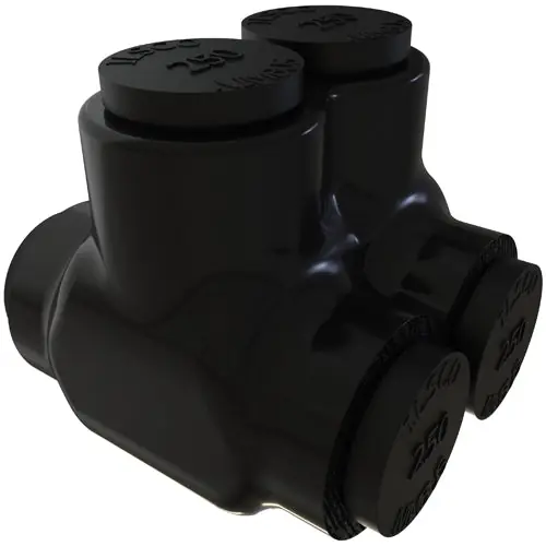 ECM Industries PBTD-2-250 ILSCO AL MEC (2) 250MCM-6 INS DUAL ENTRY W UL