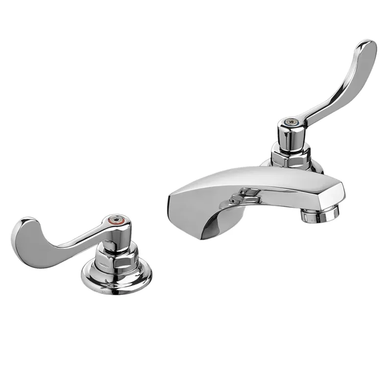 American Standard 6500275.002 Monterrey 8 Widespread Cast Faucet With Wrist Blade Handles 0.5 gpm/1.9 Lpm With Flexible Underbody