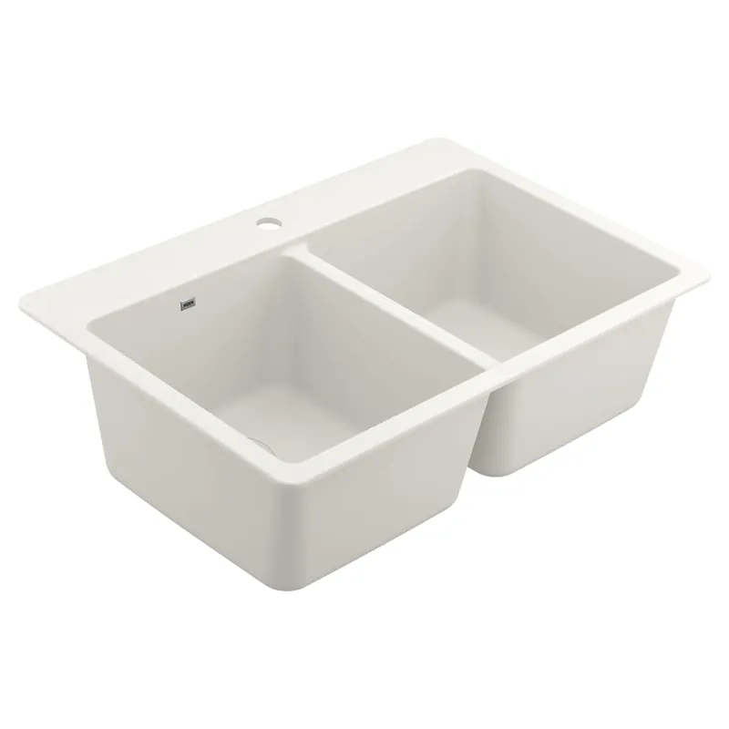 Moen GGW3028B Host Granite Drop In Sink Double Bowl 33X20X9.5