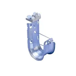 nVent CADDY CAT64HP24 J-Hook with Hammer-On Flange Clip, Swivel, 4 Dia, 1/8-1/4 Flange
