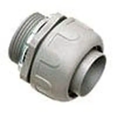 Arlington NMLT15C Non-metallic Liquid-tight Straight 1 1/2 Inch Connector for Use with Type B Conduit