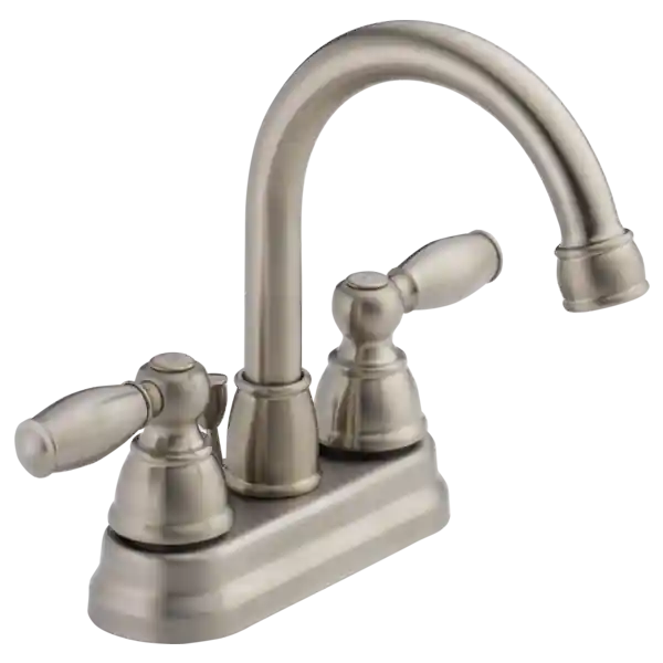 Peerless P299685LF-BN Delta Brushed Nickel Peerless Apex Two Handle Lavatory Faucet With Pop-Up Two Handle Lever